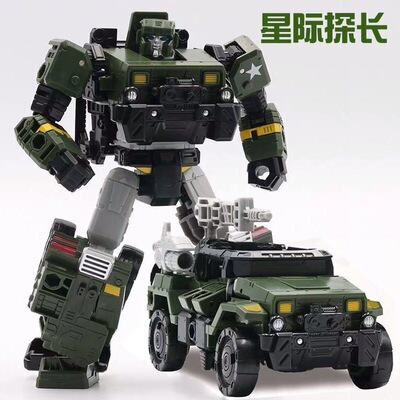 变形玩具泰霸围城系列探长吉普模型横炮警车汽车人可变形男孩金刚