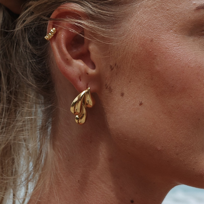 小众设计感时尚金属风几何羽毛耳环女小众设计感独特轻奢气质高级