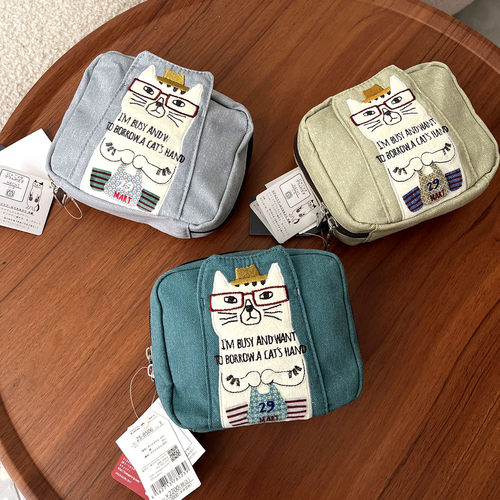 日本kusuguru猫咪收纳包化妆包