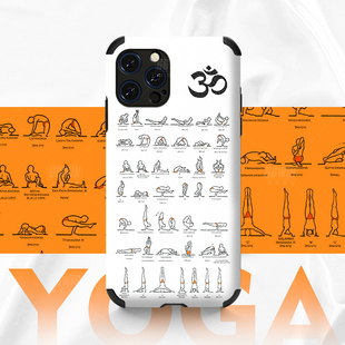 瑜伽阿斯汤加手机壳阿汤二级体式壳适用iPhone16Promax苹果15pro健身女孩IP14/1312华为mate70小米15vivoOPPO