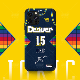 丹佛掘金经典款约基奇jokic球衣手机壳适用iPhone16Promax小波特戈登苹果15/14/13/12安卓多机型全包防撞耐摔