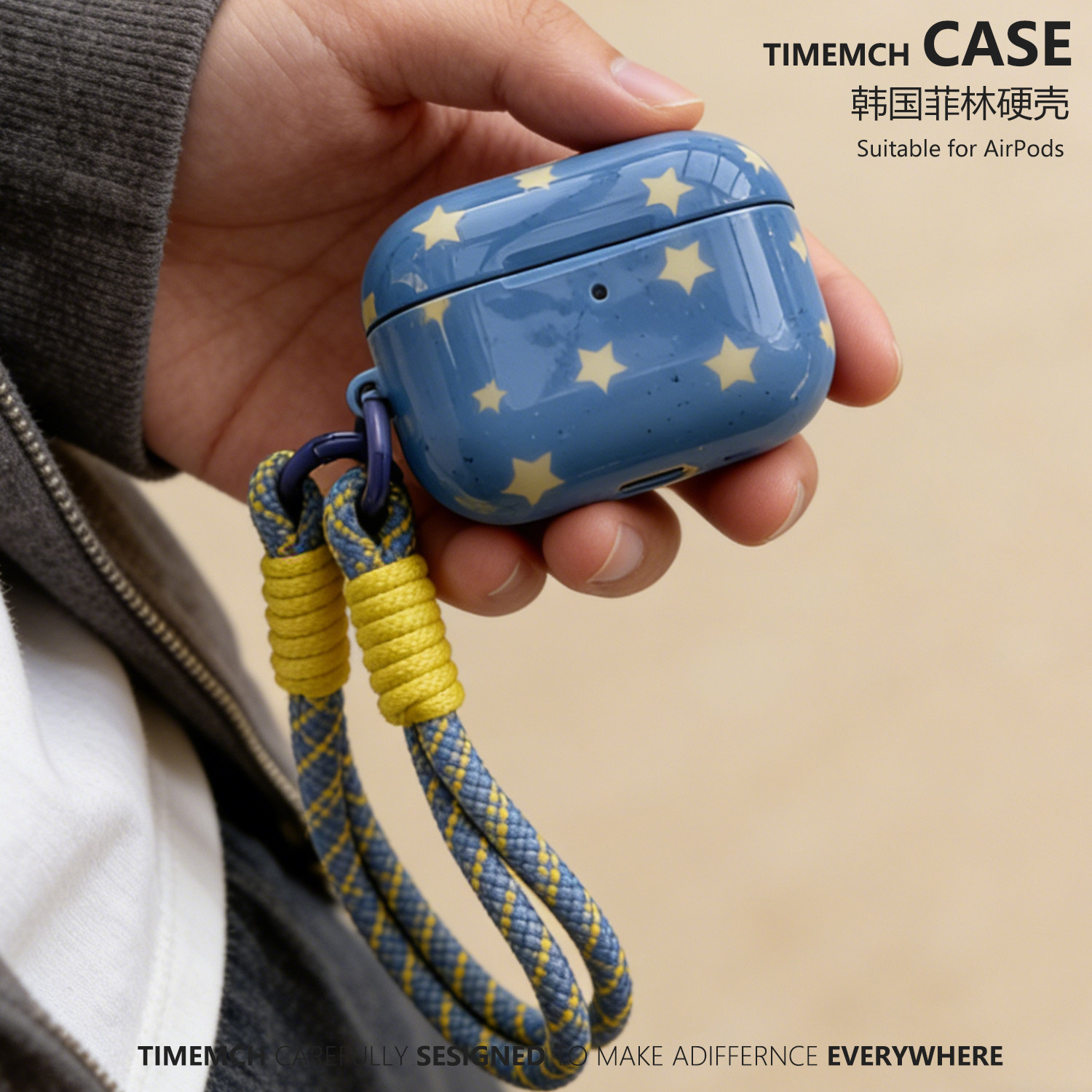 TimeMch 闪点星星 适用于airpodspro3保护套airpods4保护壳苹果耳机保护套三代简约高级感韩国菲林ins小众女