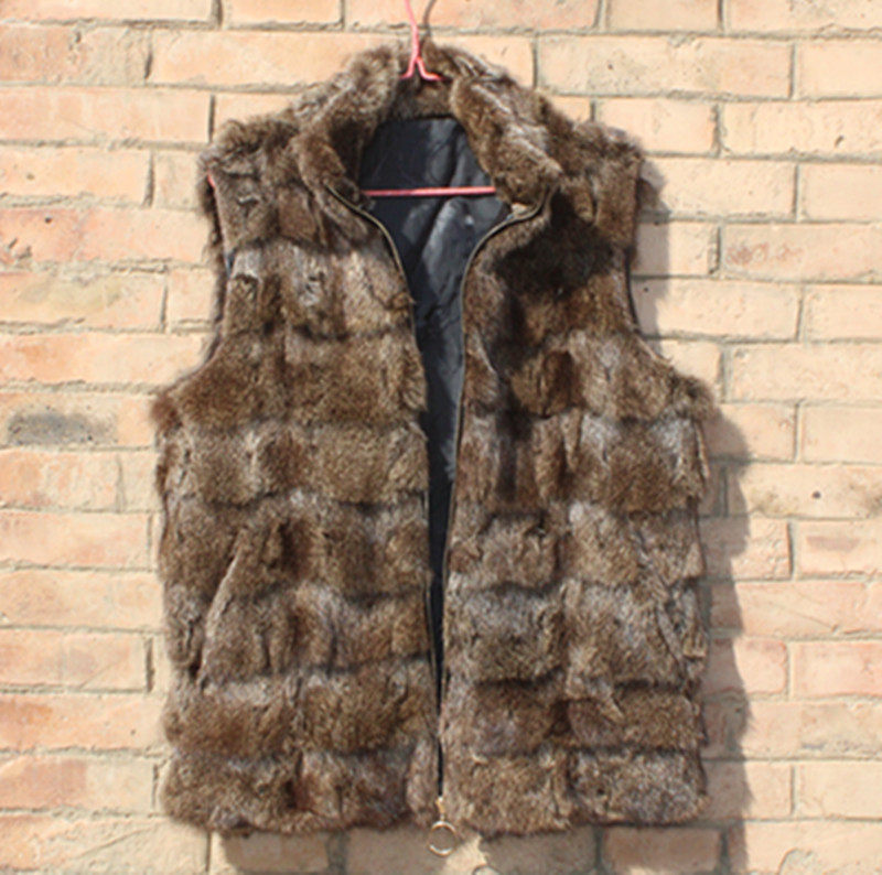 北美进口渔貂头皮原色男士立领皮草马甲,男装,皮草,淘宝优惠券,粉丝福利购,淘宝优惠卷