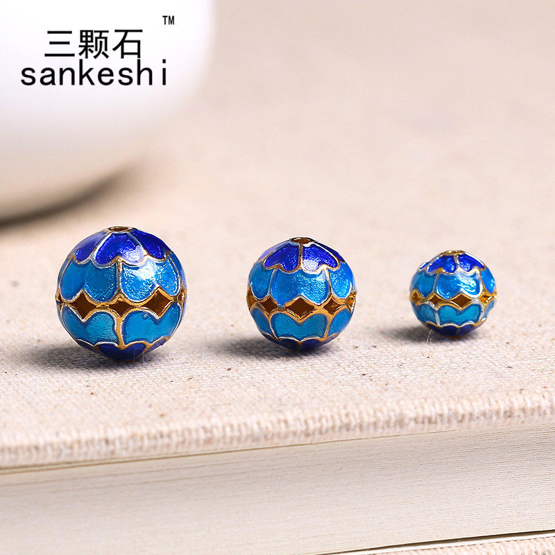 diy饰品手工制作配件 掐丝铜镀金烧蓝 景泰蓝大小隔珠 配珠 滴油,饰品/流行首饰/时尚饰品新,其他DIY饰品配件,淘宝优惠券,粉丝福利购,淘宝优惠卷