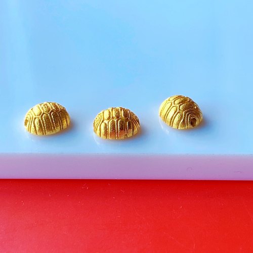 s925银镀金古法银富甲配饰diy手串项链隔珠配件编织红绳饰品纯银