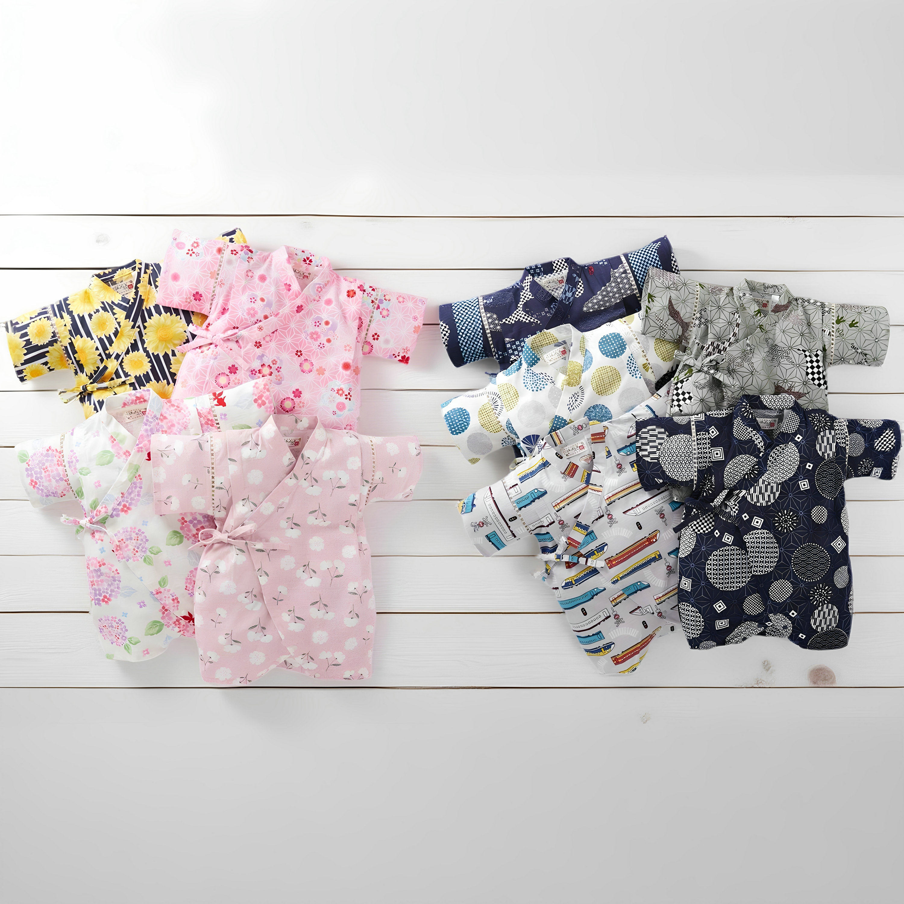 包邮外贸日系男女婴儿宝宝纯棉甚平和服浴衣哈衣爬服和风连身衣