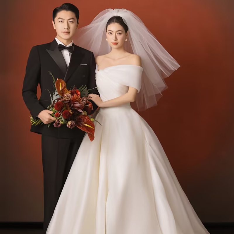 影棚婚纱拍照红色油画摄影背景布室内高级肌理暗红油画拍照背景纸