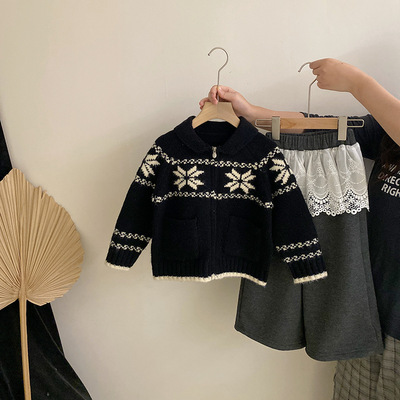 穿出氛围感费尔岛针织毛衣开衫