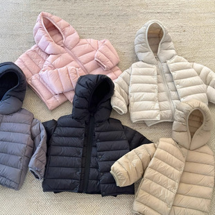 GLP KISS新国标90白鸭绒安心绒羽绒服马甲内胆儿童校服内搭连帽暖
