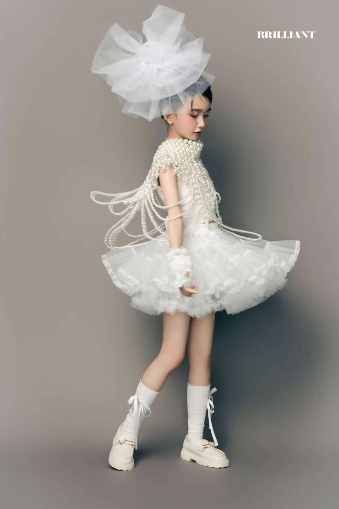 儿童摄影服装影楼写真艺术照新款潮童潮服表演演出T台走秀公主裙