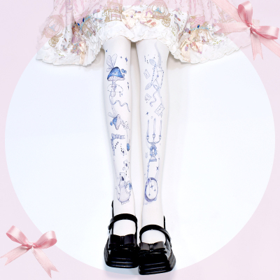 甜美可爱连裤袜常规款印花