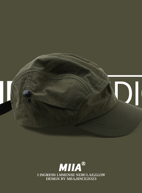 日系工装机能风层次感速干鸭舌帽子男潮户外运动薄款棒球帽遮阳帽