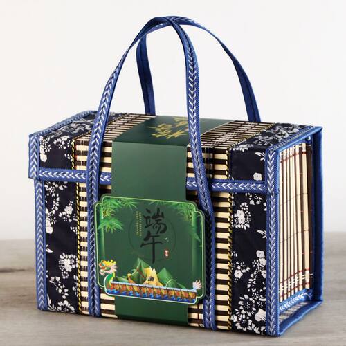 竹编礼篮端午节粽子中秋