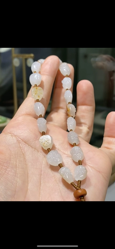 天然精品新疆和田籽料 十八罗汉手持 12*9*8mm正品证书二十年老店