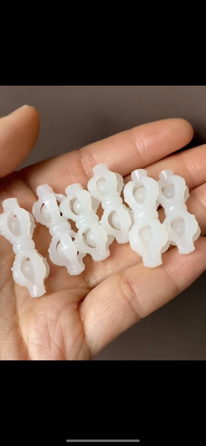 天然精品新疆和田籽料金刚杵 自然光实拍 一级白 细糯 正品带证书