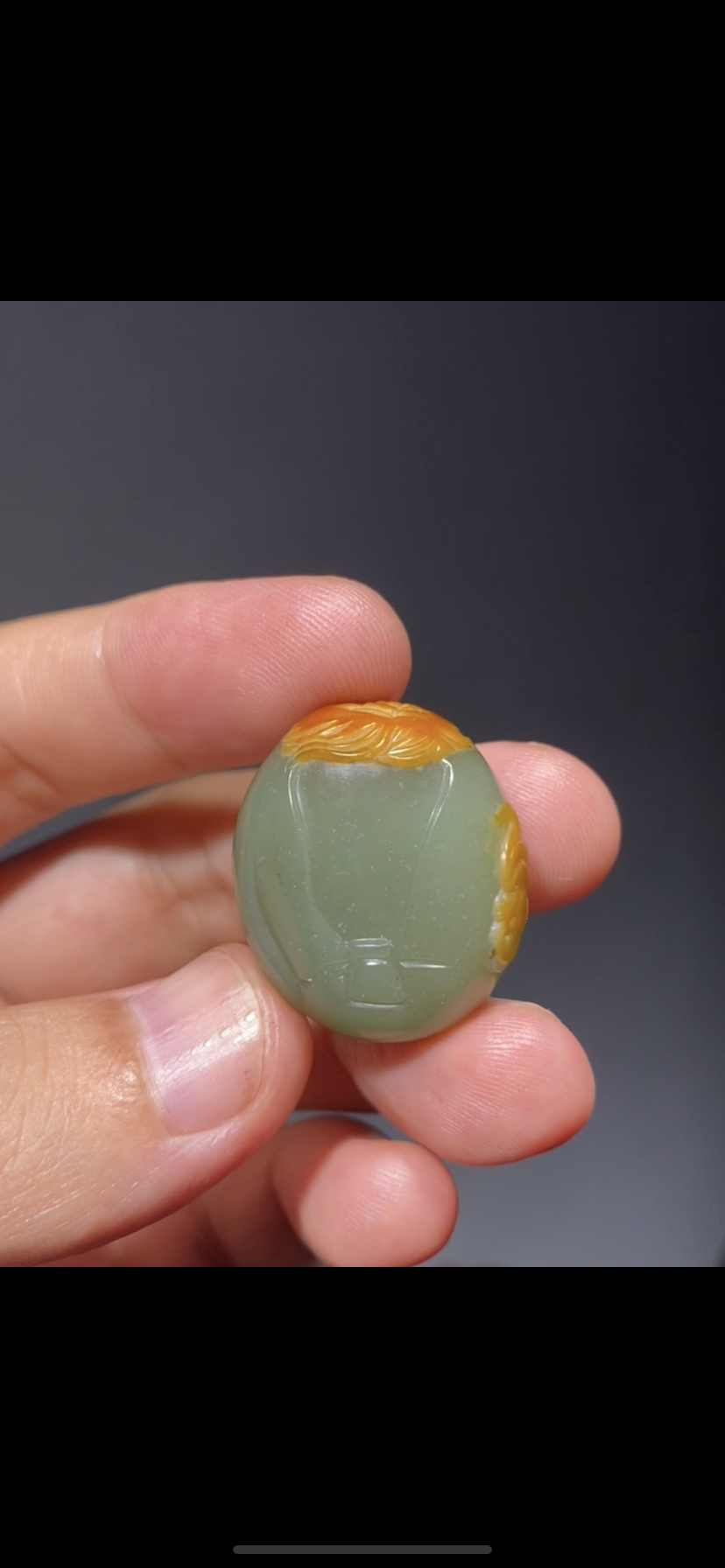 天然精品新疆和田玉籽料沙枣青钟馗纳福29-25-17mm正品带证书老店