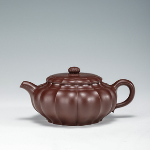 工艺师蒋惠和石刻绘聆风壶 宜兴原矿紫朱泥 手工紫砂壶 茶具精品