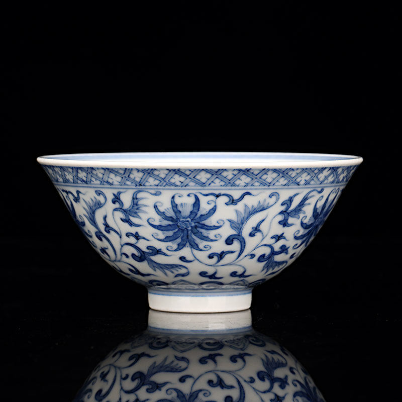 景德镇 天义华手绘青花凤尾草展立杯 品茗杯 精品陶瓷主人杯 茶具,餐饮具,茶杯,淘宝优惠券,粉丝福利购,淘宝优惠卷