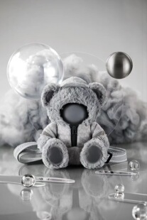 COSTA情人节限定小熊保温杯粉色礼盒水杯高级灰迷你熊耳朵杯盖