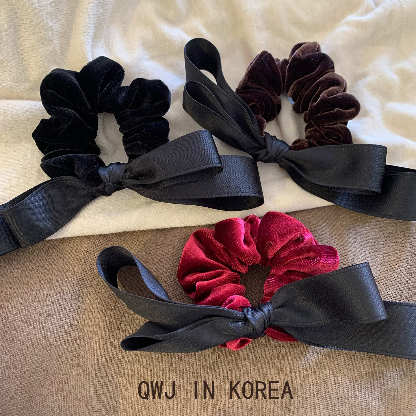 韩国进口发圈秋冬双层黑色缎面蝴蝶结丝绒肠圈优雅气质百搭发绳,饰品/流行首饰/时尚饰品新,发饰,淘宝优惠券,粉丝福利购,淘宝优惠卷