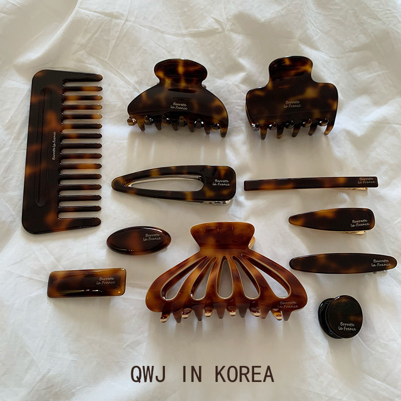 韩国进口France金标玳M色发夹