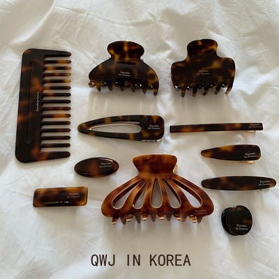 韩国进口France金标玳M色发夹