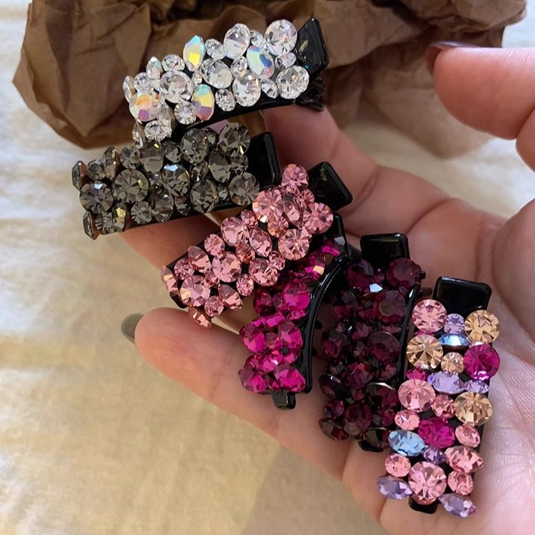 力荐！韩国进口璀璨超闪弧形满钻鸭嘴夹仿水晶发夹垫高边夹刘海夹,饰品/流行首饰/时尚饰品新,发饰,淘宝优惠券,粉丝福利购,淘宝优惠卷