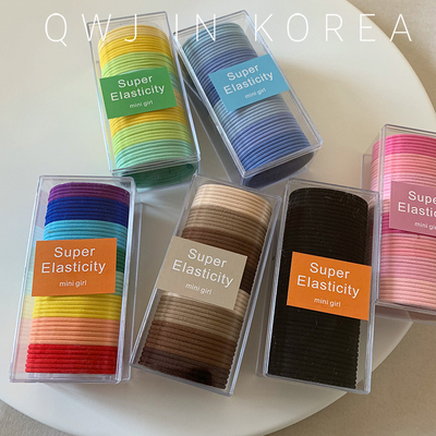 韩国博主同款黑色纤细打底皮筋