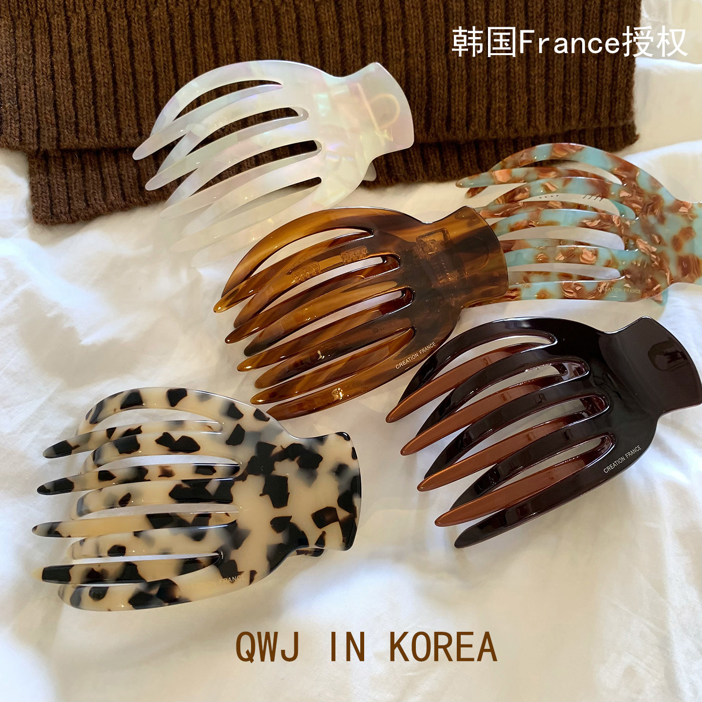 韩国进口France醋酸鲍鱼发夹