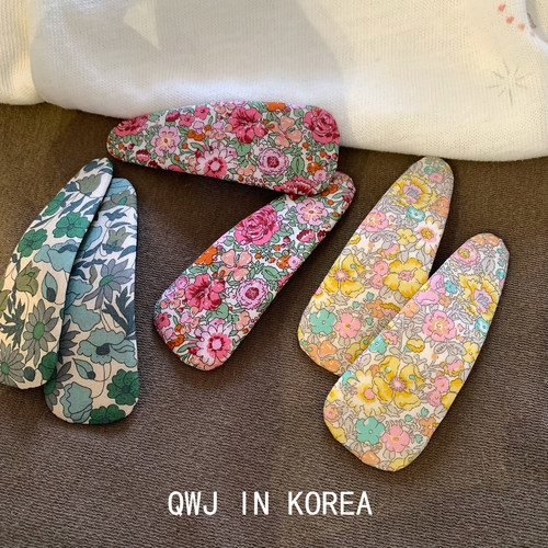 韩国进口手工碎花包布三角边夹
