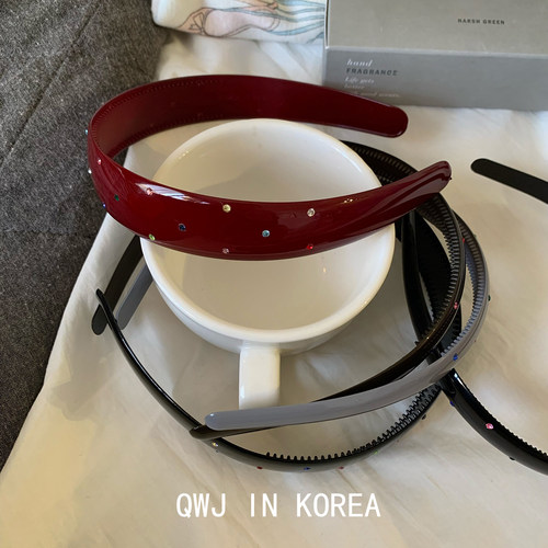 韩国进口BY正品彩色闪钻树脂发箍