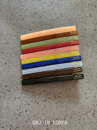 夹侧边头发多 韩国进口France金标纯色长刘海夹边夹一字夹发夹