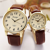 防水手表男电子女老人妈妈皮带中老年中年石英表大表盘夜光简约