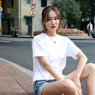 【小白家】重磅不透纯棉短袖圆领t恤男女全棉厚实白色内搭打底衫