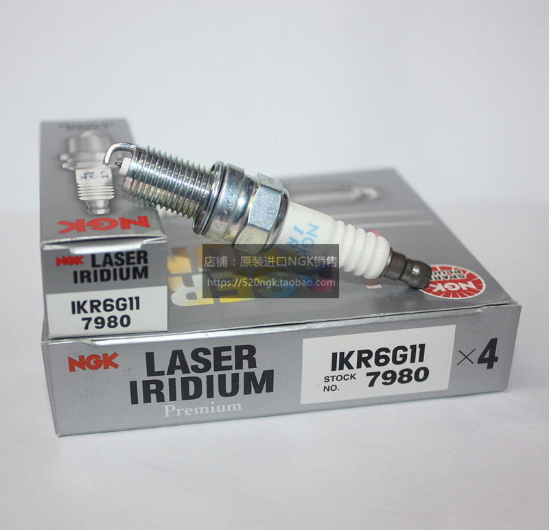 新奥拓1.0L K10B K12B宏光北斗星1.4进口NGK铱铂金火花塞IKR6G11