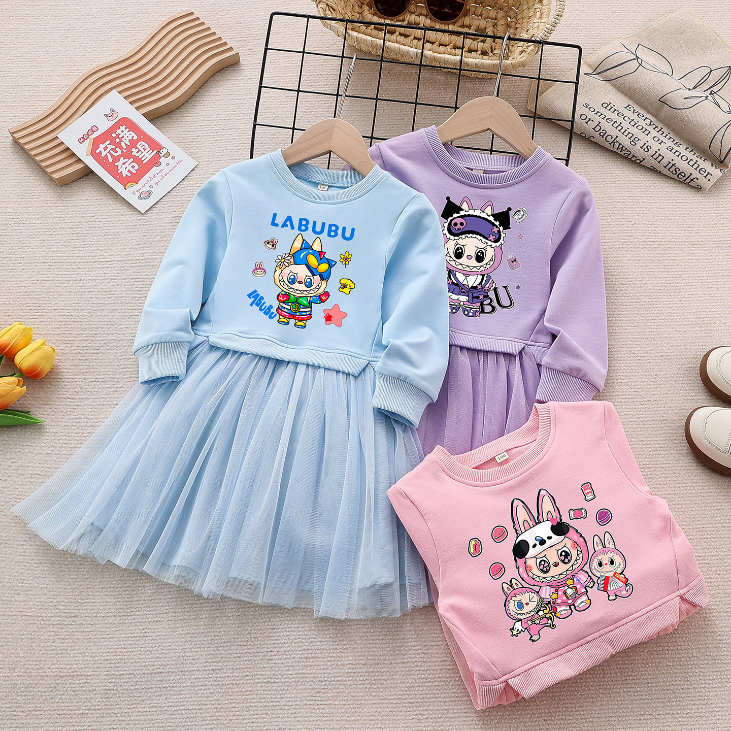 女童纯棉连衣裙拉布布儿童服装图片