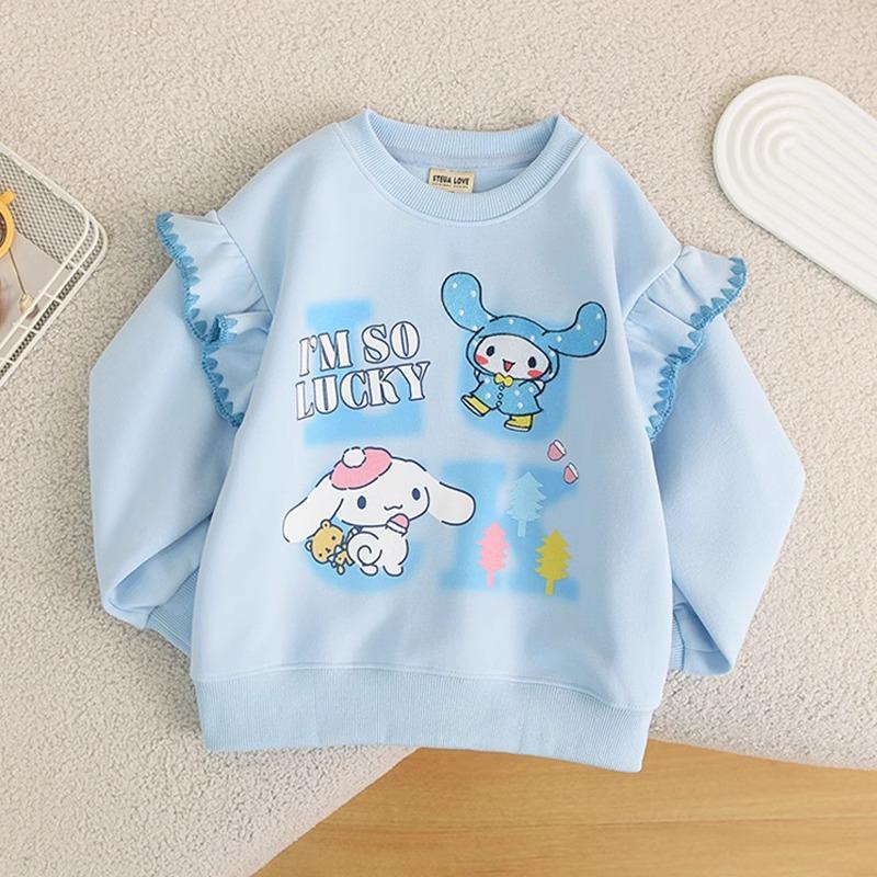 女童春季纯棉卫衣月贵狗可爱衣服