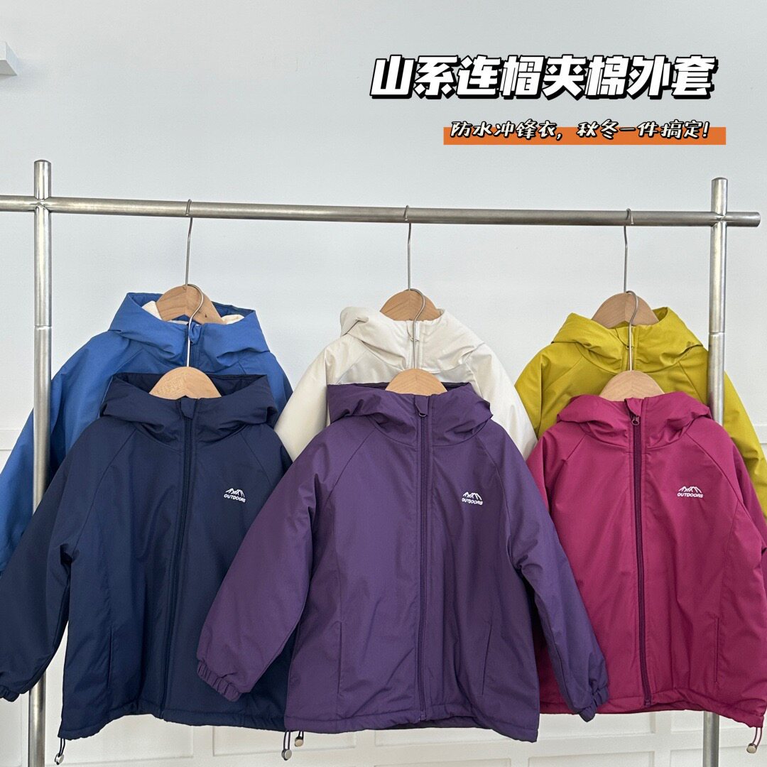 儿童加绒连帽棉服26冬季新款中大童男女童舒适百搭防风保暖外套