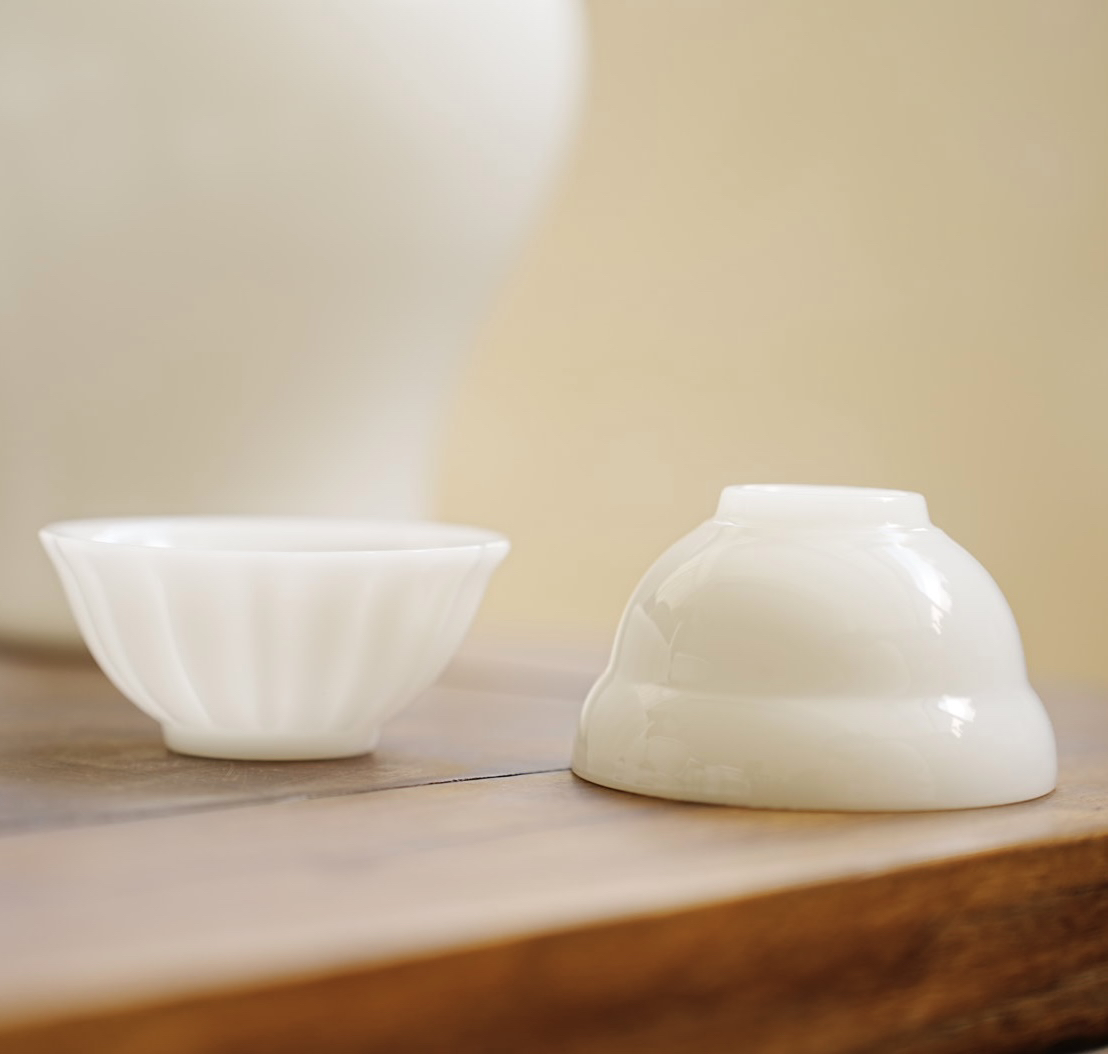 冰種璞玉高檔茶杯德化功夫茶具品茗杯白瓷茶盞單杯家用會(huì)客廳茶盞