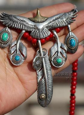 高桥吾郎羽毛老琉璃民族风项链