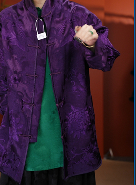 25106素女馆新品中国风复古太太服外套汉服高冷酷飒女装