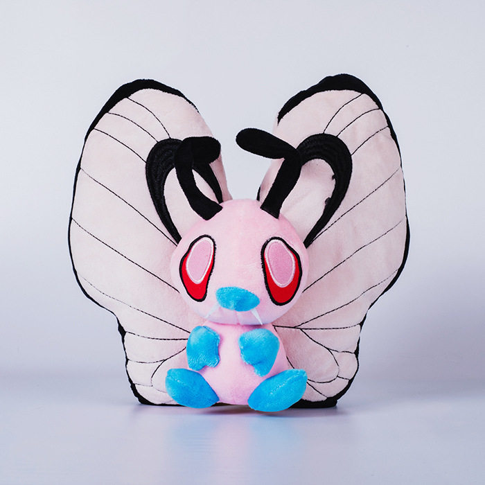 012 巴大蝶 粉红色闪光蝴蝶宝可梦神奇宝贝口袋毛绒公仔玩偶娃娃