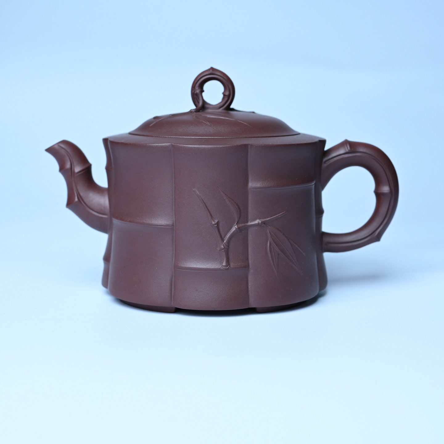 美壶网紫砂壶手工手制优质紫泥八段竹壶 茶壶 茶具 单壶350cc