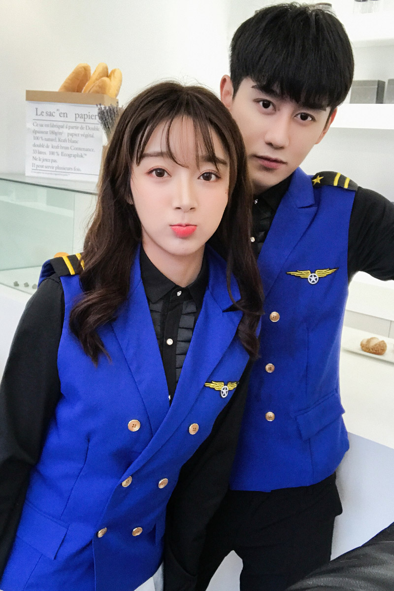 Q8758-清新纯色双排扣马甲外套服务员马甲马褂大码P50,男装背心/马甲,星座717A