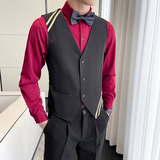 LP798*2024新款男韩版单排扣营业员服务员KTV马甲工作服P50，男装背心/马甲，星座717A