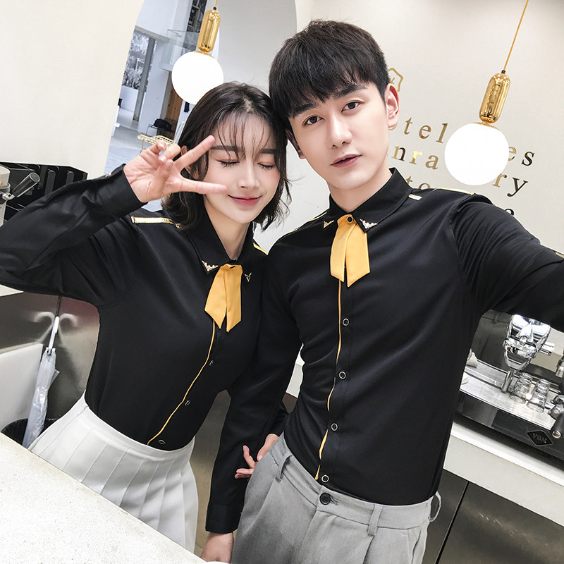 QC105*2023情侣款长袖衬衫夜店酒吧KTV衬衣工作服大码P50,男装衬衫,星座717A