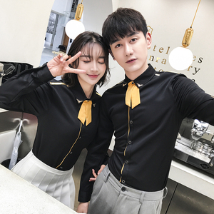 QC105*2023情侣款长袖衬衫夜店酒吧KTV衬衣工作服大码P50图片