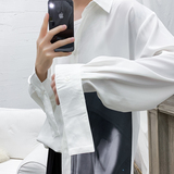 LT801-2024新款中性风格男女款衬衫大版印花港风衬衣P55，男装衬衫，星座717A