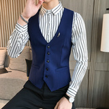 LP755-新款男韩版修身短款马甲KTV夜店酒吧马甲工作服P50，男装背心/马甲，星座717A