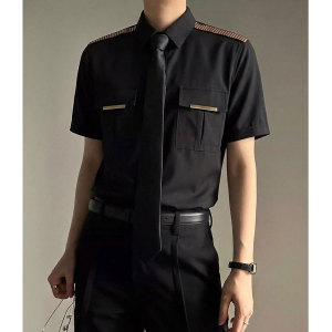 QS031*男简章亮条装饰空少短袖制服P40图片